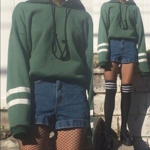 Vintage green sweatshirt / hoodie